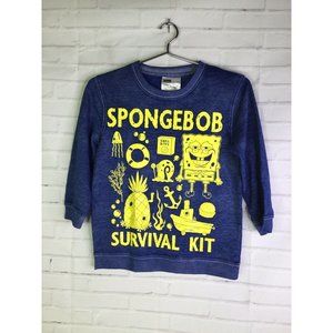 Spongebob Squarepants Survival Kit Burnout Soft Knit 3/4 Sleeve Shirt Girls 7/8